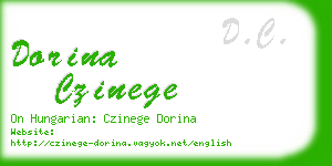 dorina czinege business card